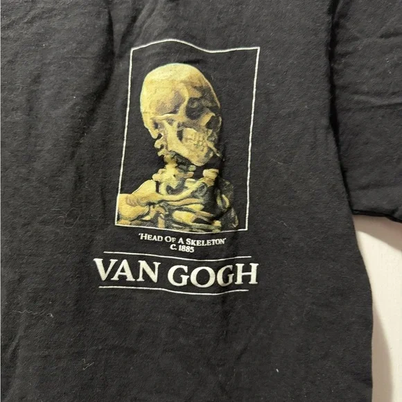 Van Gogh “Head of a Skeleton” c.1885 Shirt Small - Picture 4 of 4